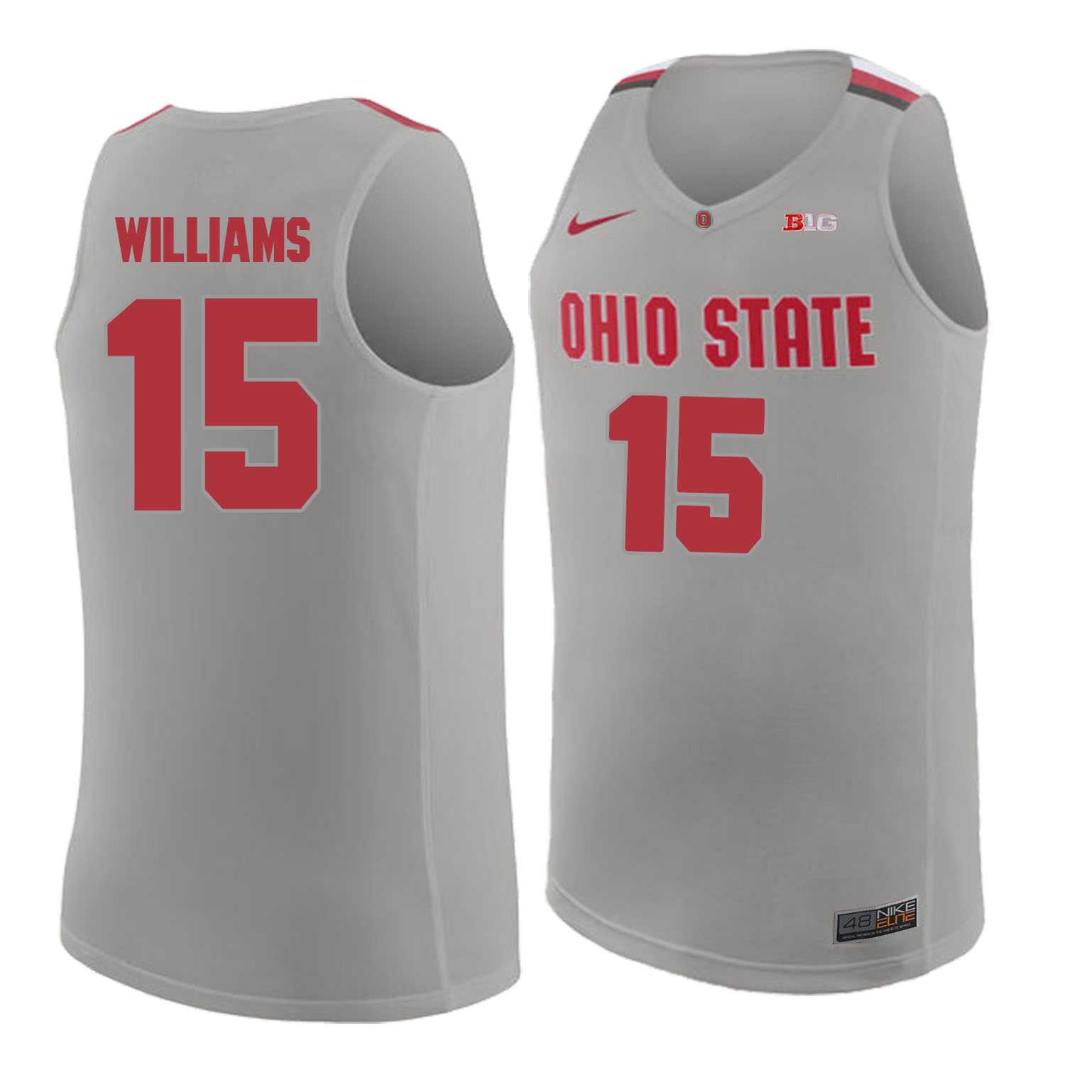Ohio State Buckeyes #15 Kam Williams Gray College Basketball Jersey Dzhi,We sell and wholesale Ohio State Buckeyes #15 Kam Williams Gray College Basketball Jersey Dzhi on line form chian!